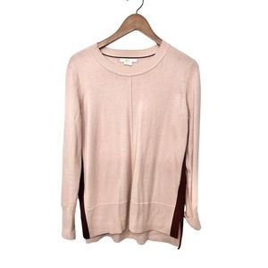 Boden Logan Side Stripe Sweater. Pink, Maroon. Size Medium. Original Retail 90.